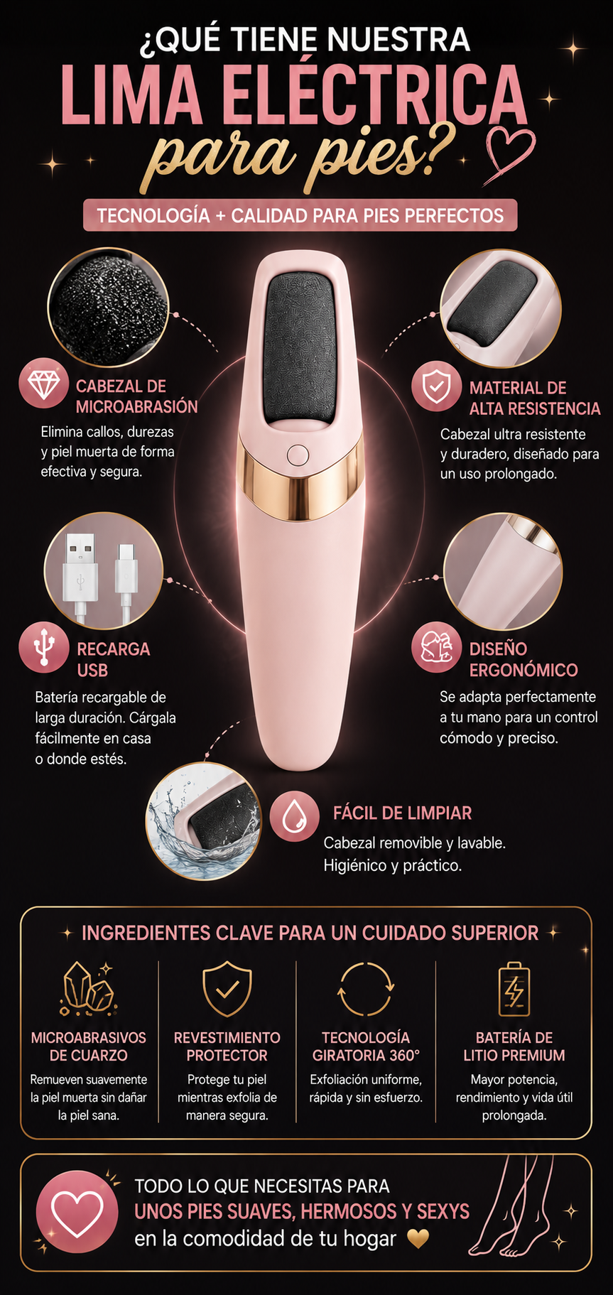 Removedor de callos GlowFoot