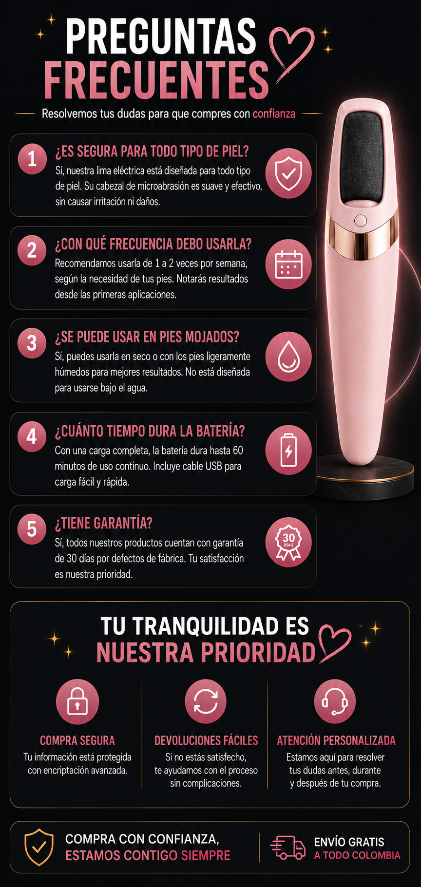 Removedor de callos GlowFoot